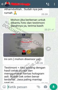 Testimoni Beli Ijazah S1 Terbaru